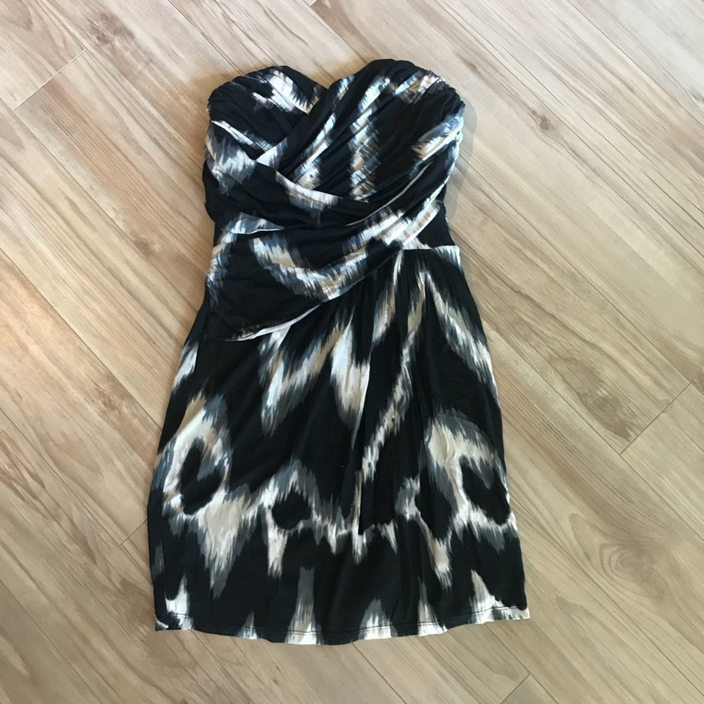 Express Ikat Strapless Dress